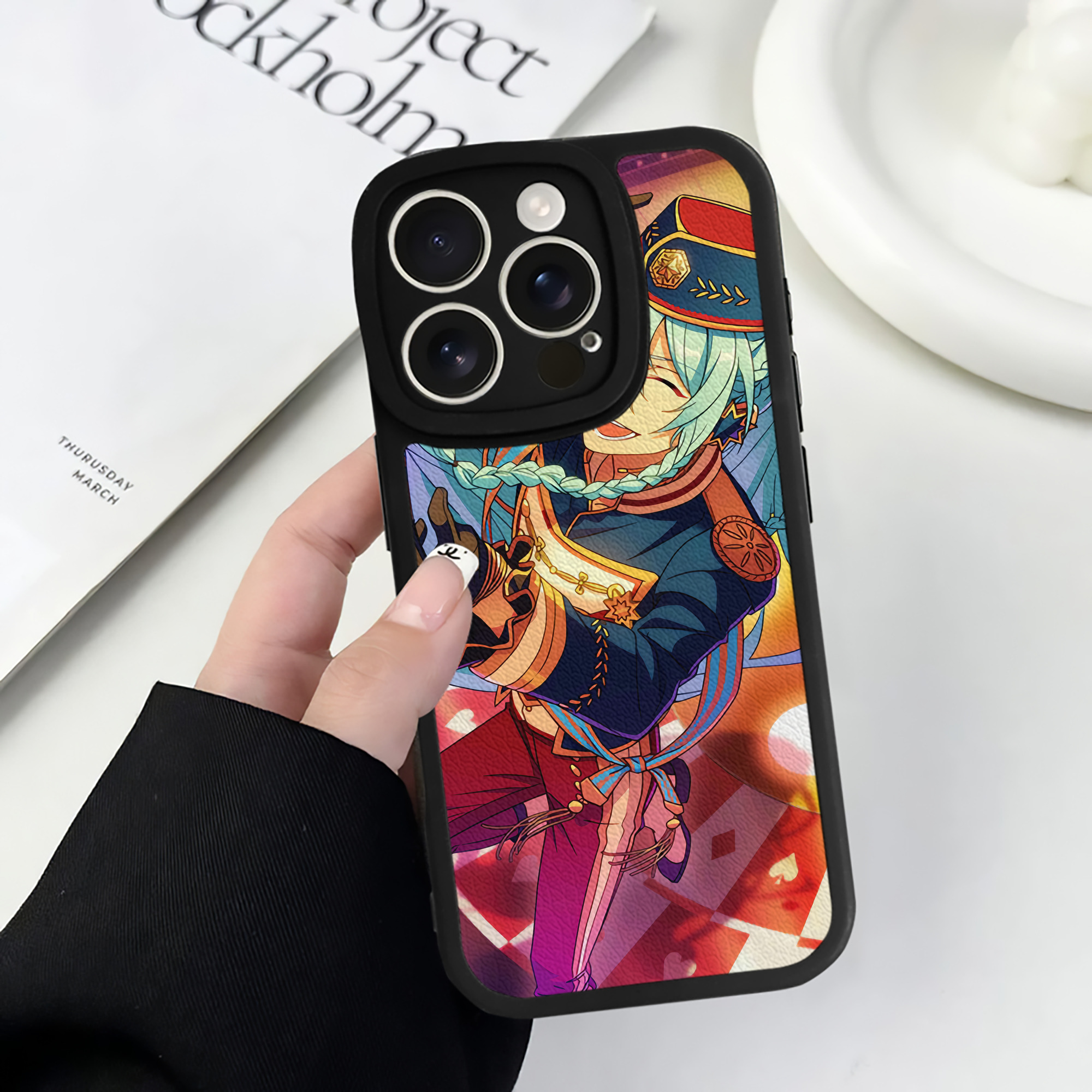 （画像用） あんさんぶるスターズ! Ensemble Stars 【iPhone 16シリーズ対応】シリコンスマホケース（レザー調） 材質：シリコン